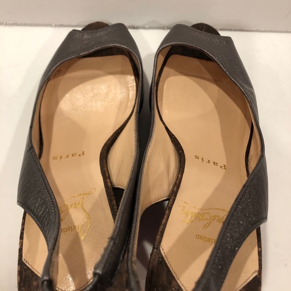 Christian Louboutin wedge sandals slingbacks 35.5 - Picture 7 of 13